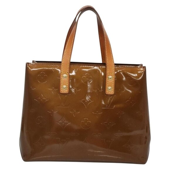LOUIS VUITTON Monogram Vernis Reade PM Hand Bag Bronze M91146 LV Auth 132465 - Picture 3 of 16